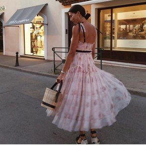 Beautiful Tea Length Needle and Thread dress